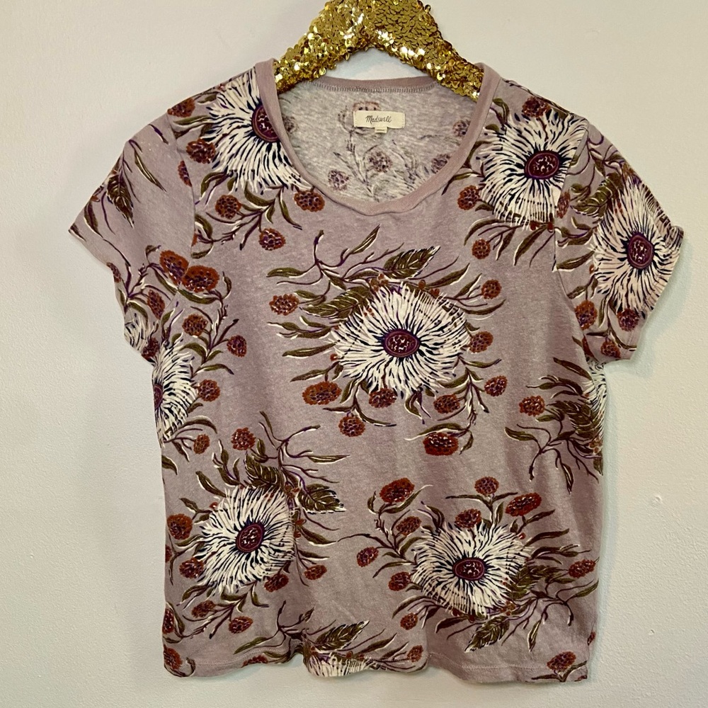 Madewell Lo Fi Shrunken Tee in Floral print